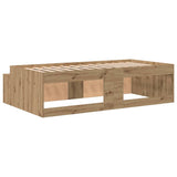 Bed Frame with Drawer Artisan Oak 90 x 190 cm Engineered Wood 3335212