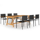 Dining Set Black and Brown 3068814