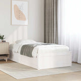 Bed Frame without Mattress White 100x200 cm Solid Wood Pine 846829