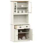 Highboard VIGO White 78x40x175 cm Solid Wood Pine 3188302