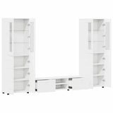 TV Cabinet Set with Drawer FLORIN 3 pcs White Engineered Wood 3397994