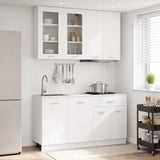 Kitchen Unit LYON 4 pcs White Engineered Wood 3438355