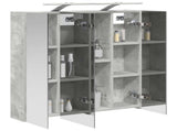 Bathroom Mirror Cabinet Concrete Grey 70 x 14.5 x 70 cm 889098
