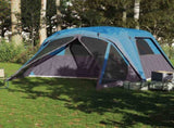 Family Tent with Porch 6-Person Blue Waterproof 94549