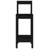 Bar Chairs 2 pcs Black 40x41.5x112 cm Solid Wood Pine 822146