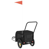 Pet Bike Trailer Black Oxford Fabric and Iron 94017