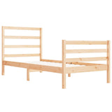 Bed Frame without Mattress Solid Wood Pine 90x190 cm Single Single 3104971