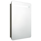 ZNTS LED Bathroom Mirror Cabinet Anthracite 60x11x80 cm 326510