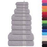 ZNTS 12 Piece Towel Set Grey 360 gsm 100% Cotton 137102