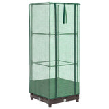 Raised Bed with Greenhouse Cover Rattan Look 40x40x123 cm 4015795