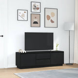TV Cabinet with LED Lights Black Oak 160.5x41x50 cm 3328427