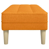 Bench Dark Yellow 113 x 57 x 39 cm Fabric 42001943