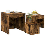 Nesting Tables 3 pcs Smoked Oak Engineered Wood 815225