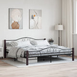 Bed Frame without Mattress Black Metal 200x200 cm 285296