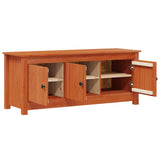 Shoe Cabinet Wax Brown 110 x 38 x 45.5 cm Solid Pine Wood 869928