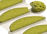 Stair Mats 30 pcs 56x17x3 cm Green Half Round 3365810