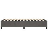 Box Spring Bed Frame Dark Grey Twin Velvet 3121145