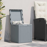 Garden Storage Box 90L Grey PP Wood Look 151233