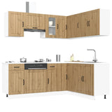 ZNTS 11 Piece Kitchen Cabinet Set Lucca Artisan Oak Engineered Wood 3314960