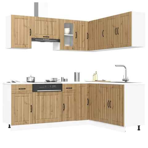 ZNTS 11 Piece Kitchen Cabinet Set Lucca Artisan Oak Engineered Wood 3314960