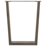 Dining Table Legs V-Shape 2 pcs Natural Steel 60x cm Steel 4012643