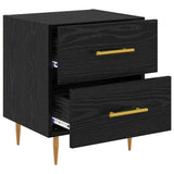 Bedside Cabinet Black Oak 40 x 35 x 47.5 cm Engineered Wood 881999