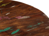 Table Top 60x3.8 cm Round Solid Wood Reclaimed 370025