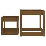 Sand Tables 2 pcs Honey Brown Solid Wood Pine 825054