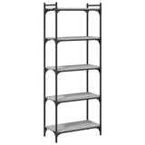 Bookcase 5-Tier Grey Sonoma 60x30x154 cm Engineered Wood 837660