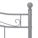 Bed Frame Grey Powder-coated metal Super King Tough Bed Frame 325005