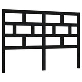 Bed Headboard Black 146x4x100 cm Solid Wood Pine 814198