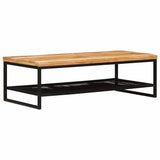 Coffee Table Brown and Black 110 x 55 x 35 cm Solid Mango Wood 4104608
