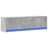 TV Cabinet with LED Concrete 140 x 34 x 40 cm Engineered Wood 8006555