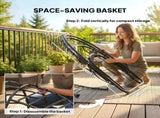 Hanging Egg Chair, Indoor Outdoor Swinging Hammock Chair with Stand, Foldable Basket, Side Pocket, T3398P549989