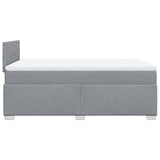 Box Spring Bed with Mattress Light Grey 120x200 cm Fabric 3285855