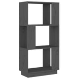 Book Cabinet/Room Divider Grey 51x25x101 cm Solid Wood Pine 814036