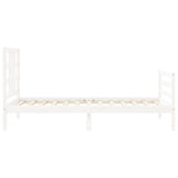 Bed Frame without Mattress White 100x200 cm Solid Wood Pine 3193912