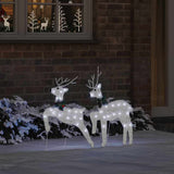 LED Reindeers 2 pcs Cold White Fabric 42012988