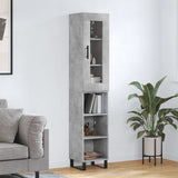Highboard Concrete Grey 34.5x34x180 cm Engineered Wood 3199389