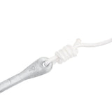 Folding Anchor with Rope Silver 4 kg Hot Dip Galvanized Cast Iron 94276