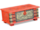 Storage Chest Red Mango Wood 80x40x45 cm 243331