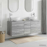 Bathroom Cabinet Set 3 pcs Grey Sonoma 49.5 x 41 x 64.5 cm 3405816