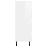 Sideboard High Gloss White 34.5x34x90 cm Engineered Wood 828622