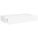 ZNTS Wall-mounted Drawer Shelf White 60x23.5x10 cm MDF 330255