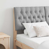 Upholstered Headboard Light Grey 135 cm Solid Pine Wood 879344