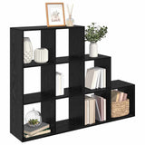 Room Divider Bookcase Black Oak 137.5 x 29 x 103.5 cm 886273