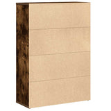 Bookcase Smoked Oak 60x24x85 cm Engineered Wood 860413