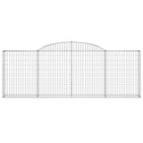 Arched Gabion Baskets 12 pcs 300x30x100/120 cm Galvanised Iron 3146531