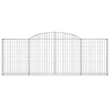 Arched Gabion Baskets 12 pcs 300x30x100/120 cm Galvanised Iron 3146531