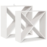 Wine Rack 2 pcs White 62 x 25 x 62 cm Solid Pine Wood 893315